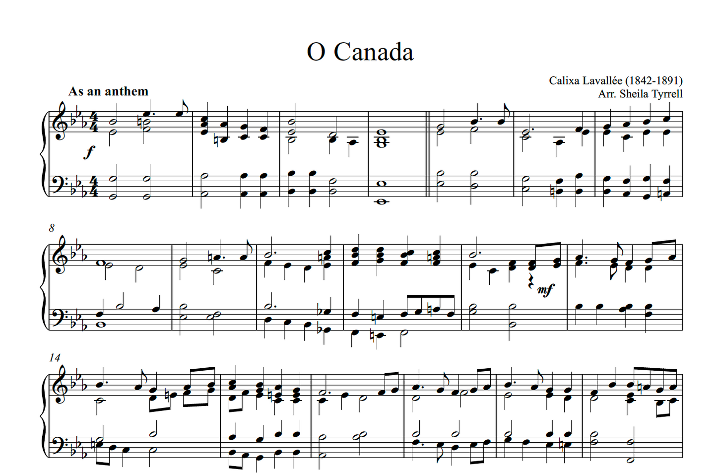 O Canada (PDF Download)