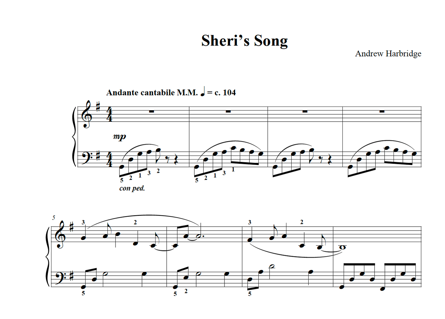 Sheri's Song (PDF Download)